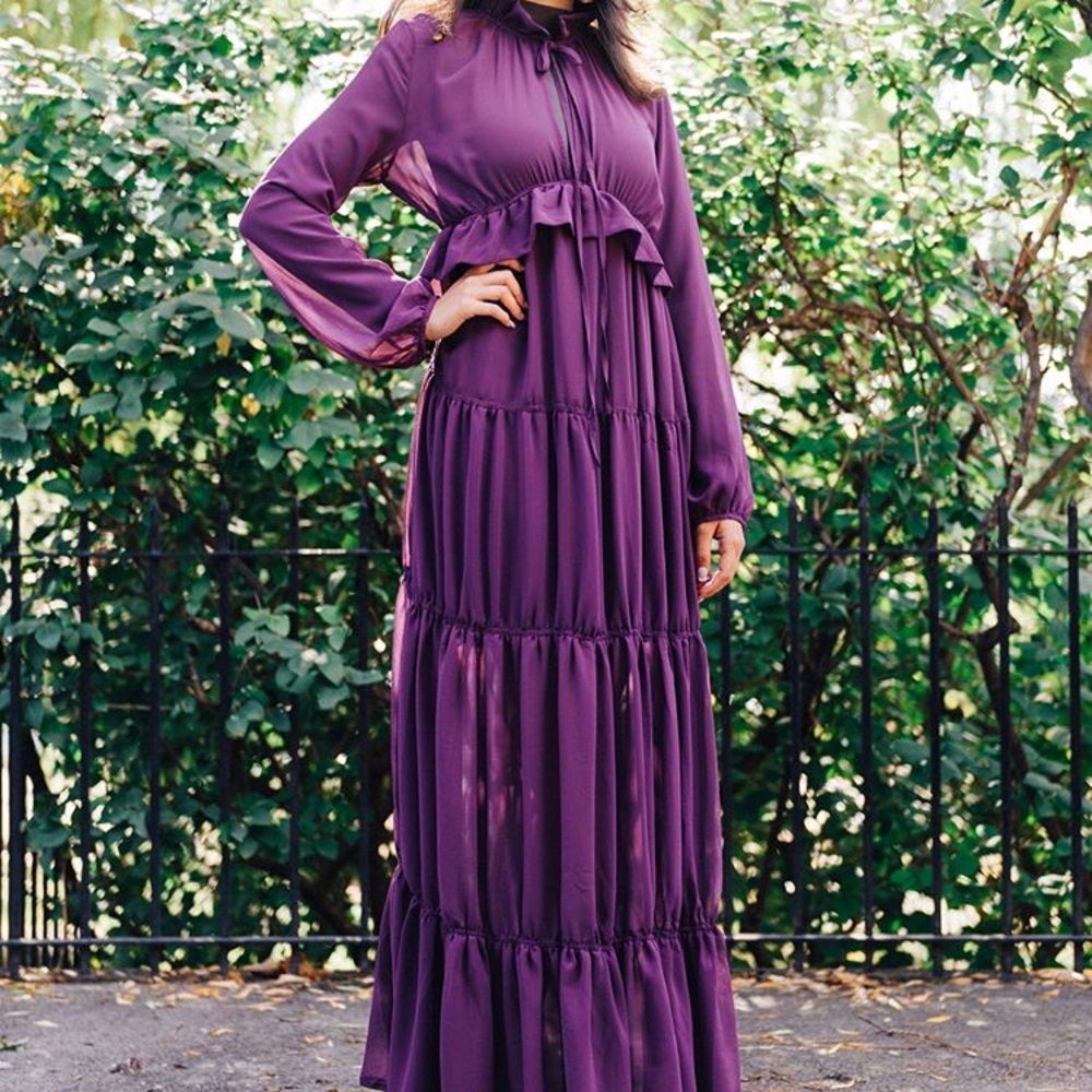 Ruffled maxi dress